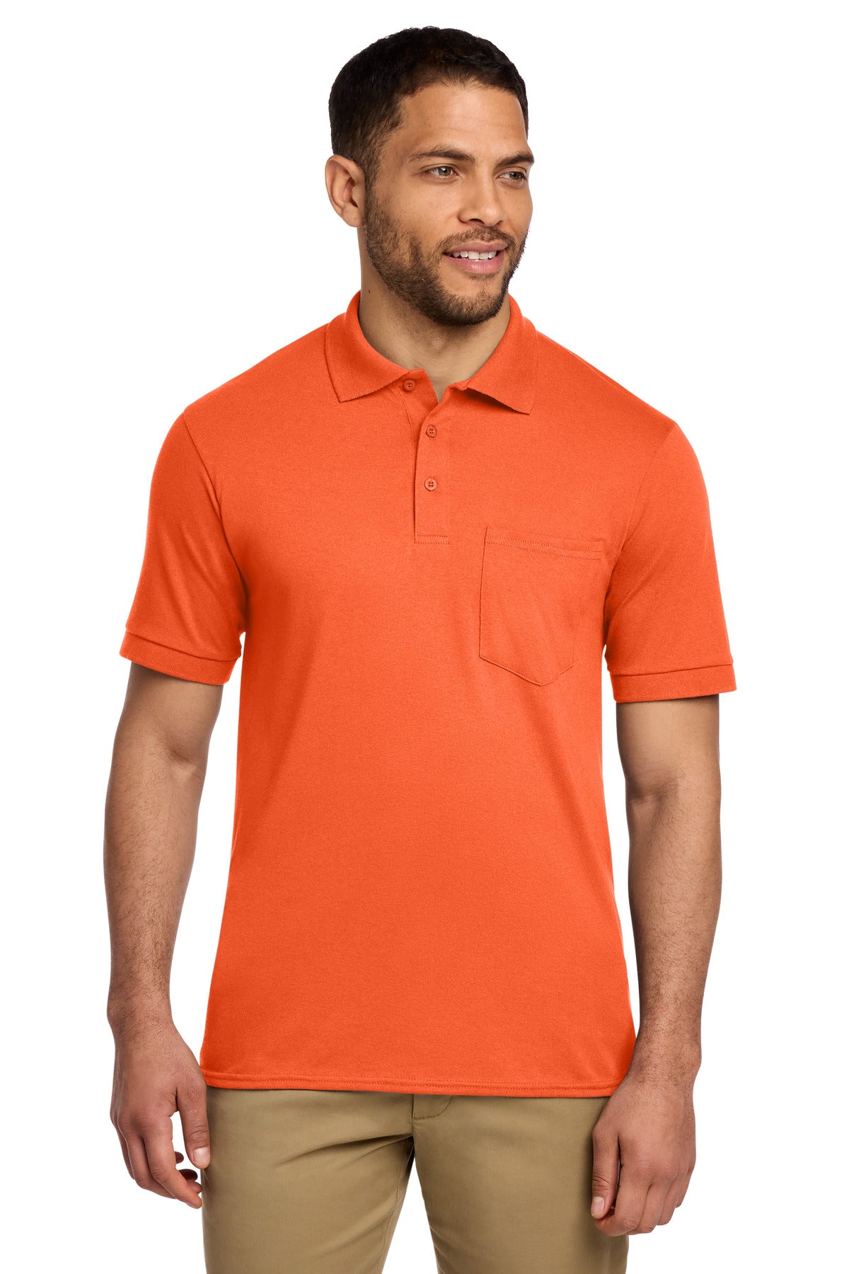 Port & Co ™ Core Blend Jersey Knit Pocket Polo. KP55P