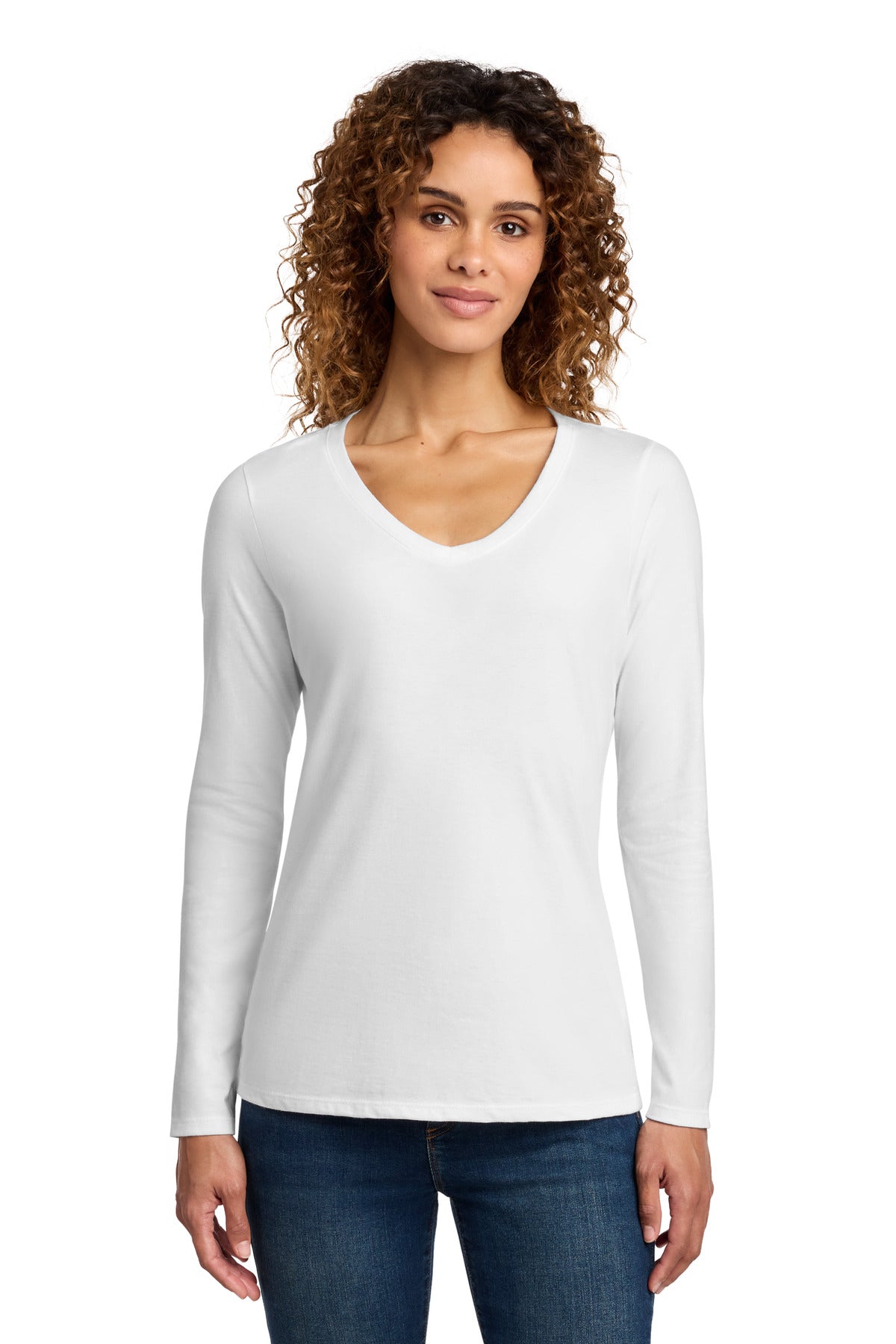 Port & Co ™ Women's Long Sleeve Fan Favorite V-Neck Tee. LPC450VLS