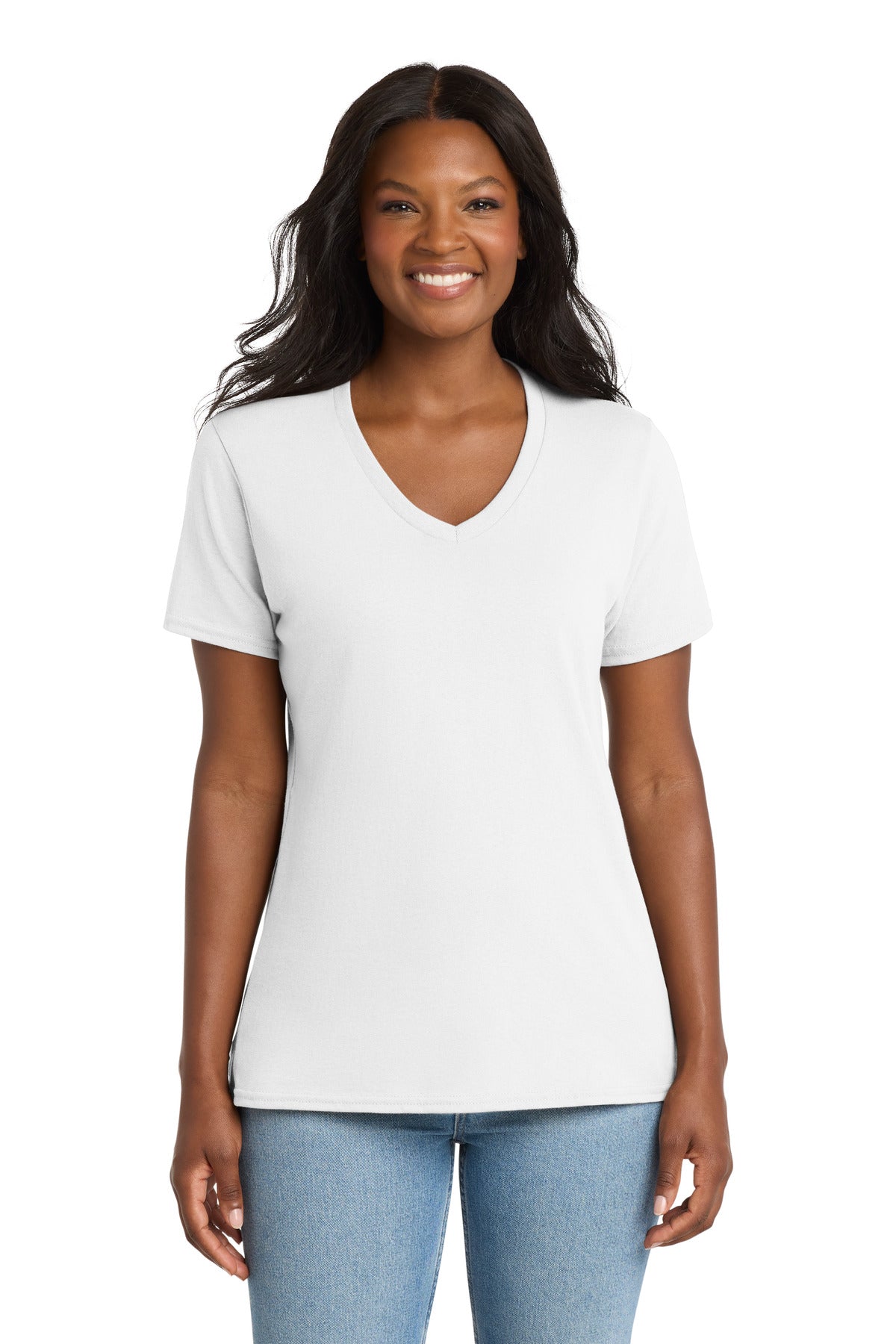 Port & Co ™ Women's Core Cotton V-Neck Tee. LPC54V