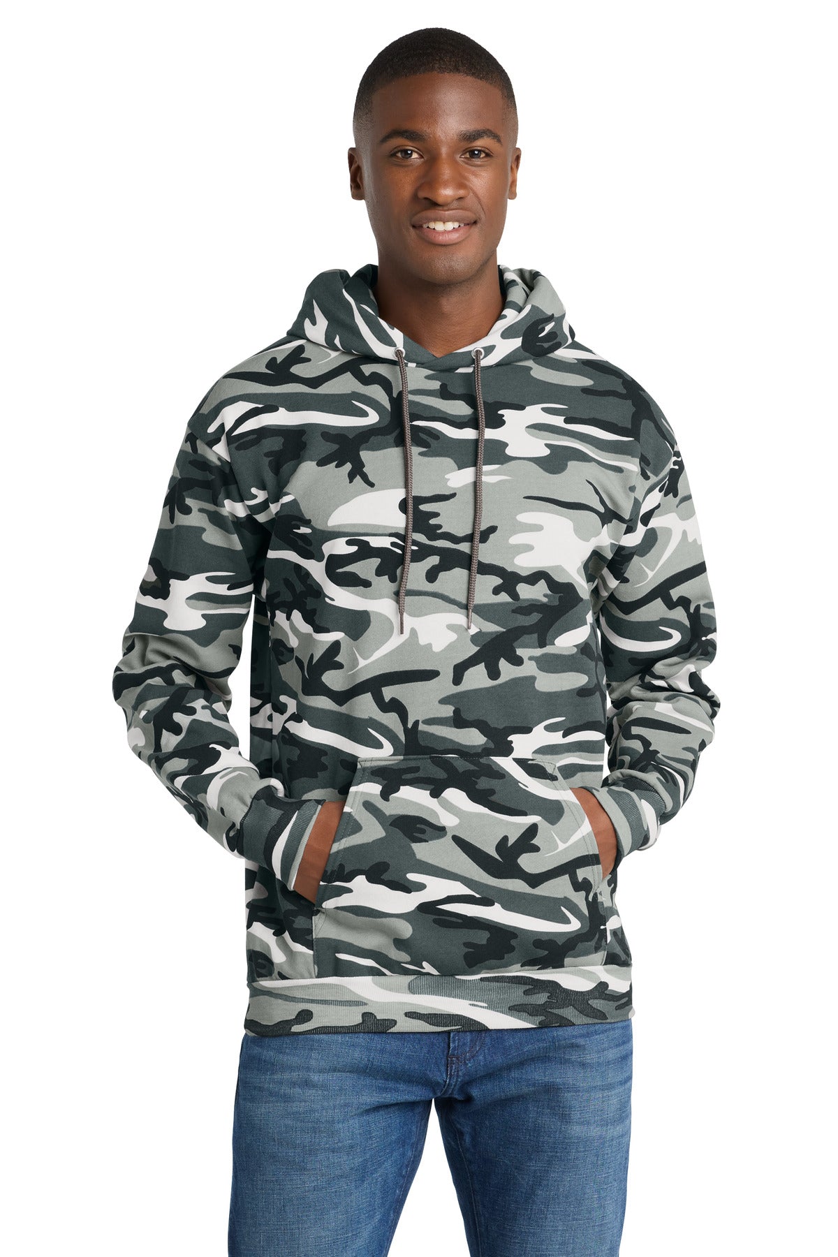 Port & Co ™ Core Fleece Camo Pullover Hooded Sweatshirt. PC78HC
