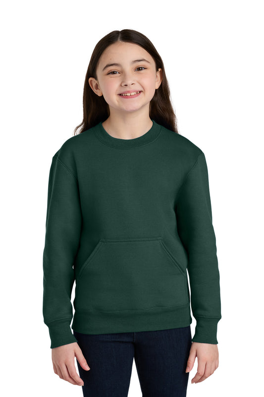 Port & Co ™ Youth Core Fleece Crewneck Pocket Sweatshirt PC78YPKT