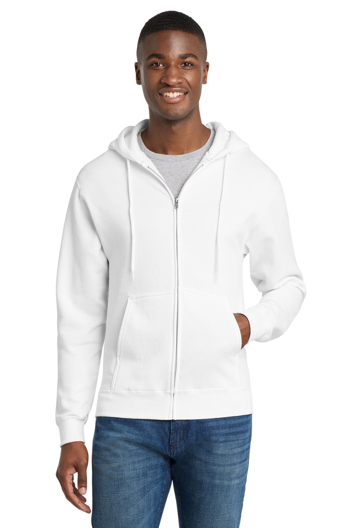 Port & Co ™ Core Fleece Full-Zip Hooded Sweatshirt. PC78ZH