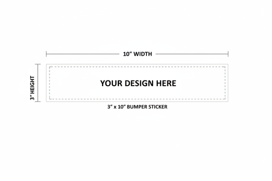 bumper sticker proof with 3x10 measurements
