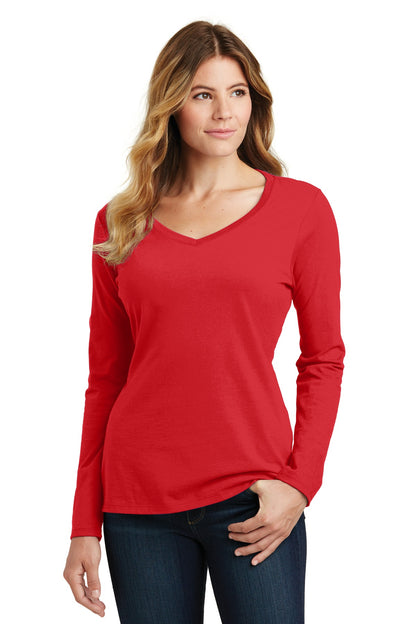 Port & Co ™  Women's Long Sleeve Fan Favorite V-Neck Tee. LPC450VLS