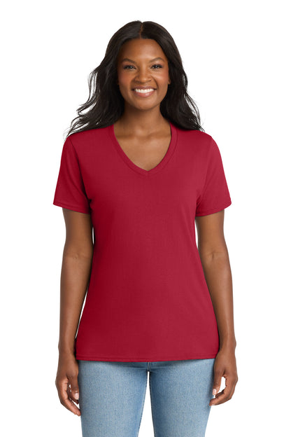 Port & Co ™  Women's Core Cotton V-Neck Tee. LPC54V