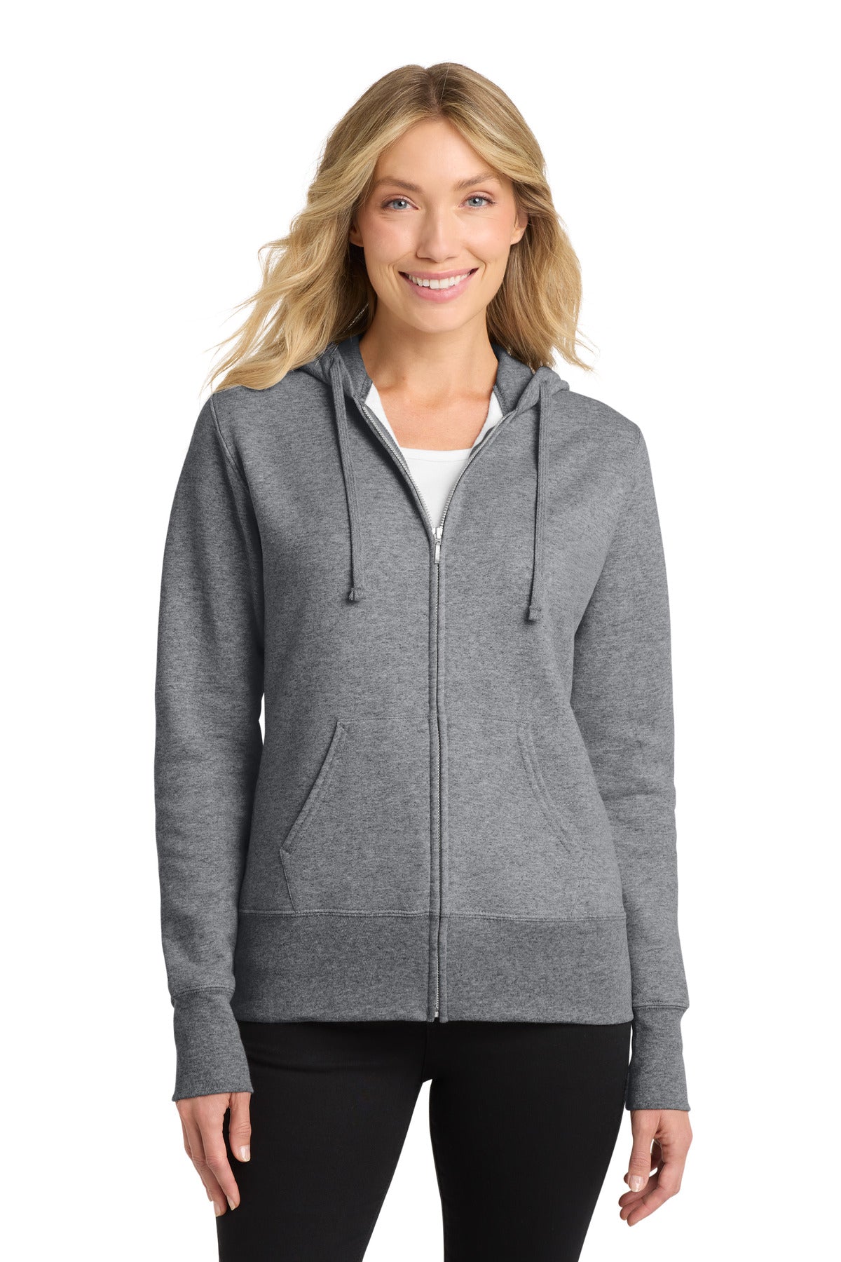 Port & Co ™  Women's Core Fleece Full-Zip Hooded Sweatshirt. LPC78ZH