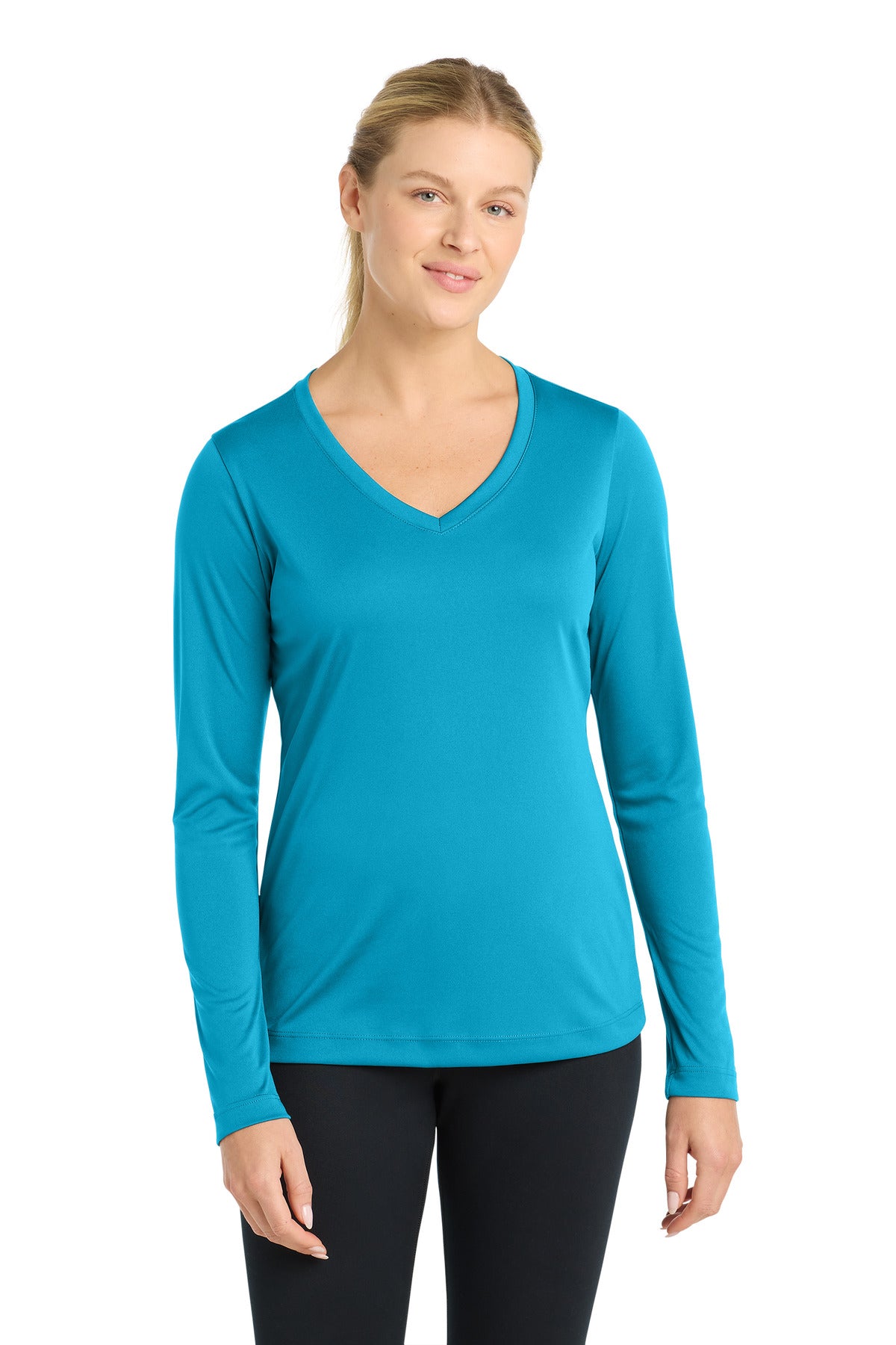Sport-Tek ®  Women's Long Sleeve PosiCharge ®  Competitor™ V-Neck Tee. LST353LS