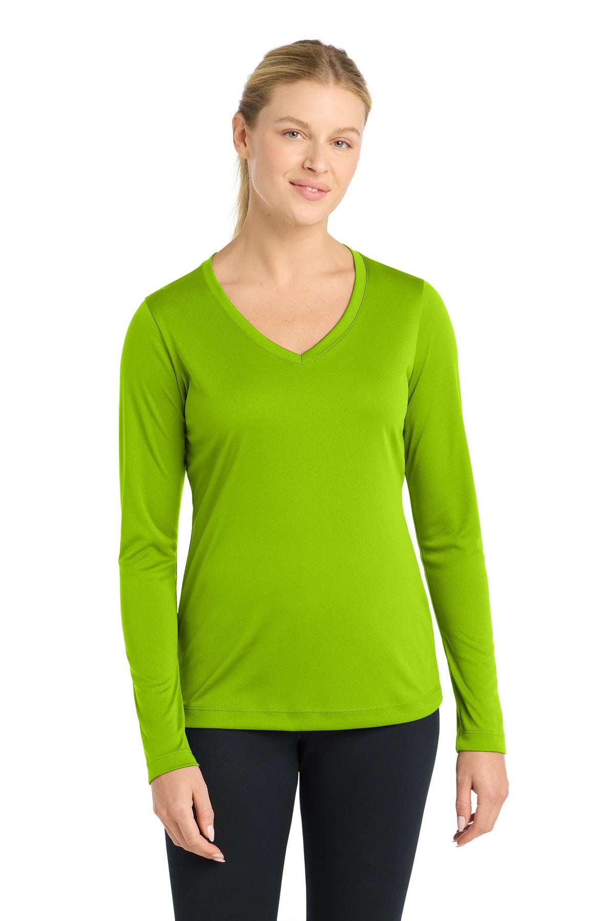 Sport-Tek ®  Women's Long Sleeve PosiCharge ®  Competitor™ V-Neck Tee. LST353LS