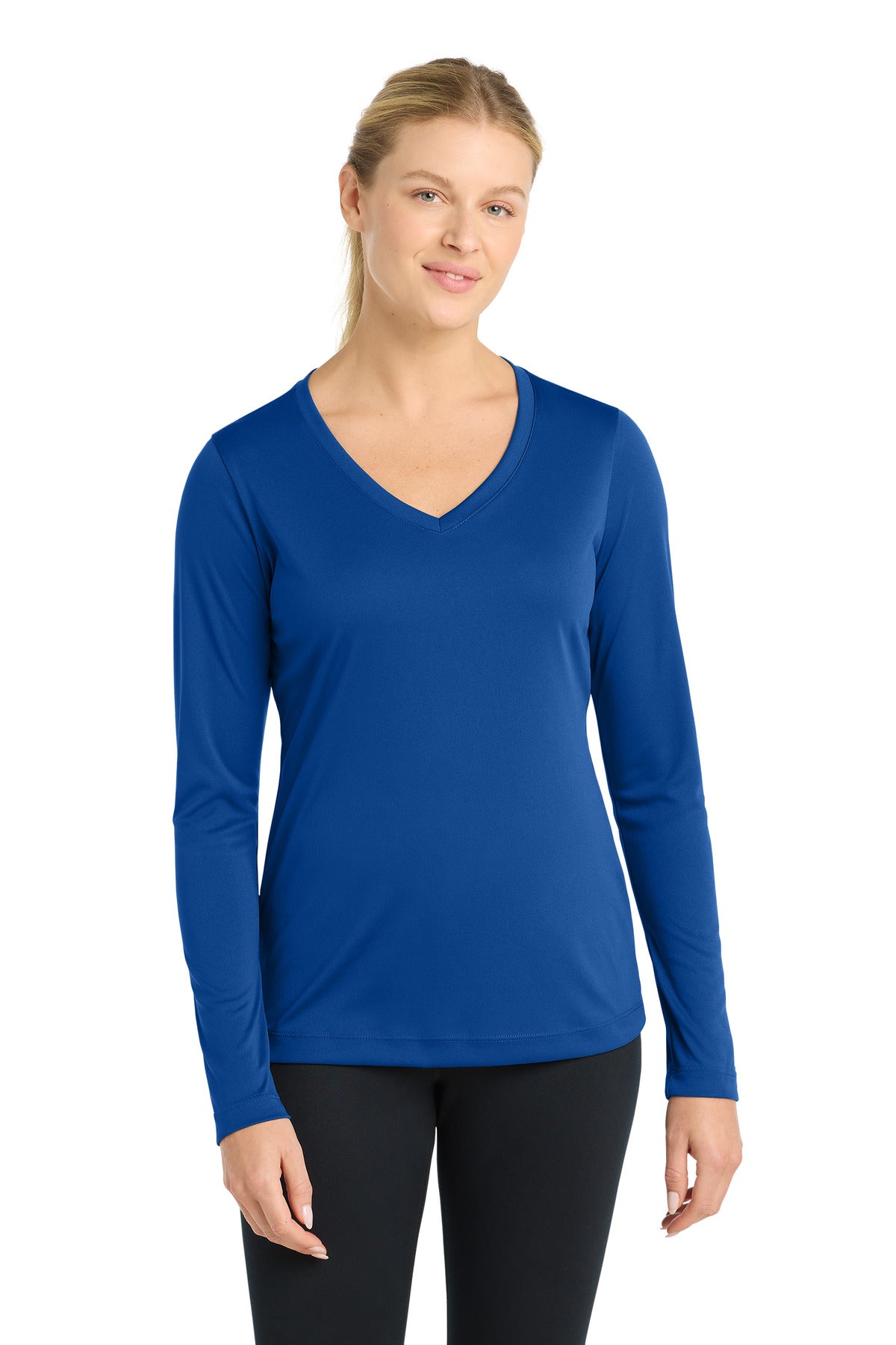 Sport-Tek ®  Women's Long Sleeve PosiCharge ®  Competitor™ V-Neck Tee. LST353LS