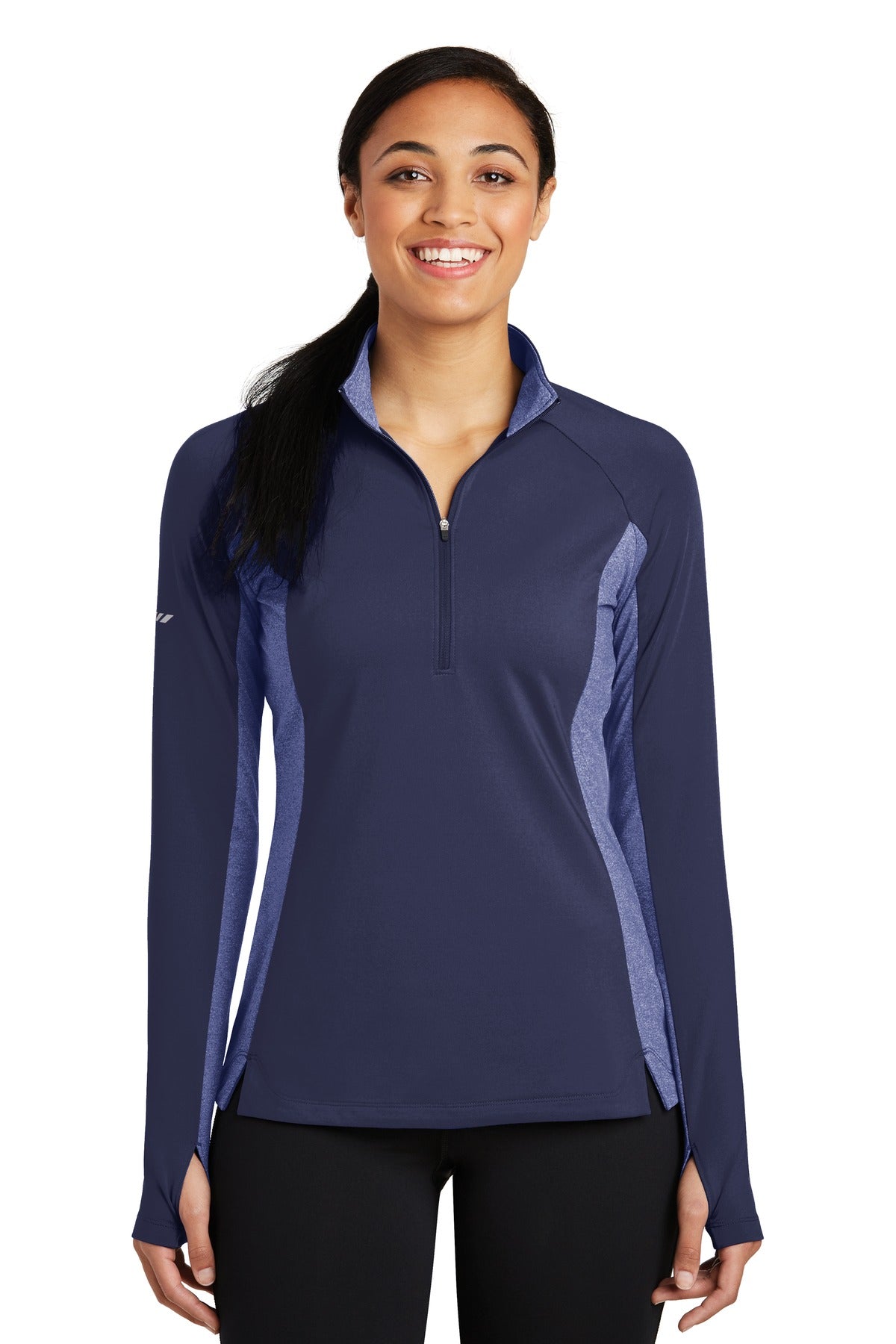Sport-Tek ®  Women's Sport-Wick ®  Stretch Contrast 1/4-Zip Pullover. LST854