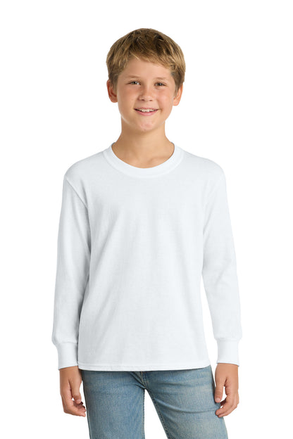 Port & Co ™  Youth Long Sleeve Core Cotton Tee. PC54YLS