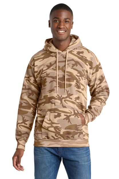Port & Co ™  Core Fleece Camo Pullover Hooded Sweatshirt. PC78HC