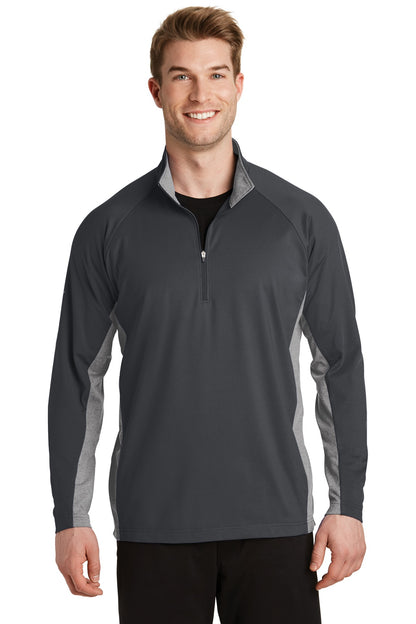 Sport-Tek ®  Sport-Wick ®  Stretch Contrast 1/4-Zip Pullover. ST854