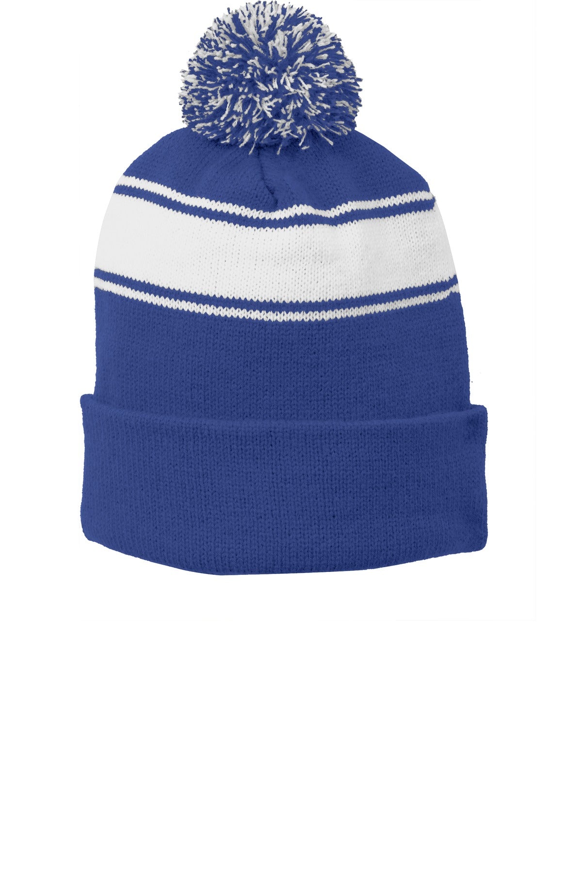 Sport-Tek ®  Stripe Pom Pom Beanie.  STC28