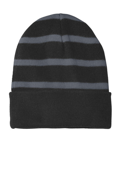 Sport-Tek ®  Striped Beanie with Solid Band. STC31