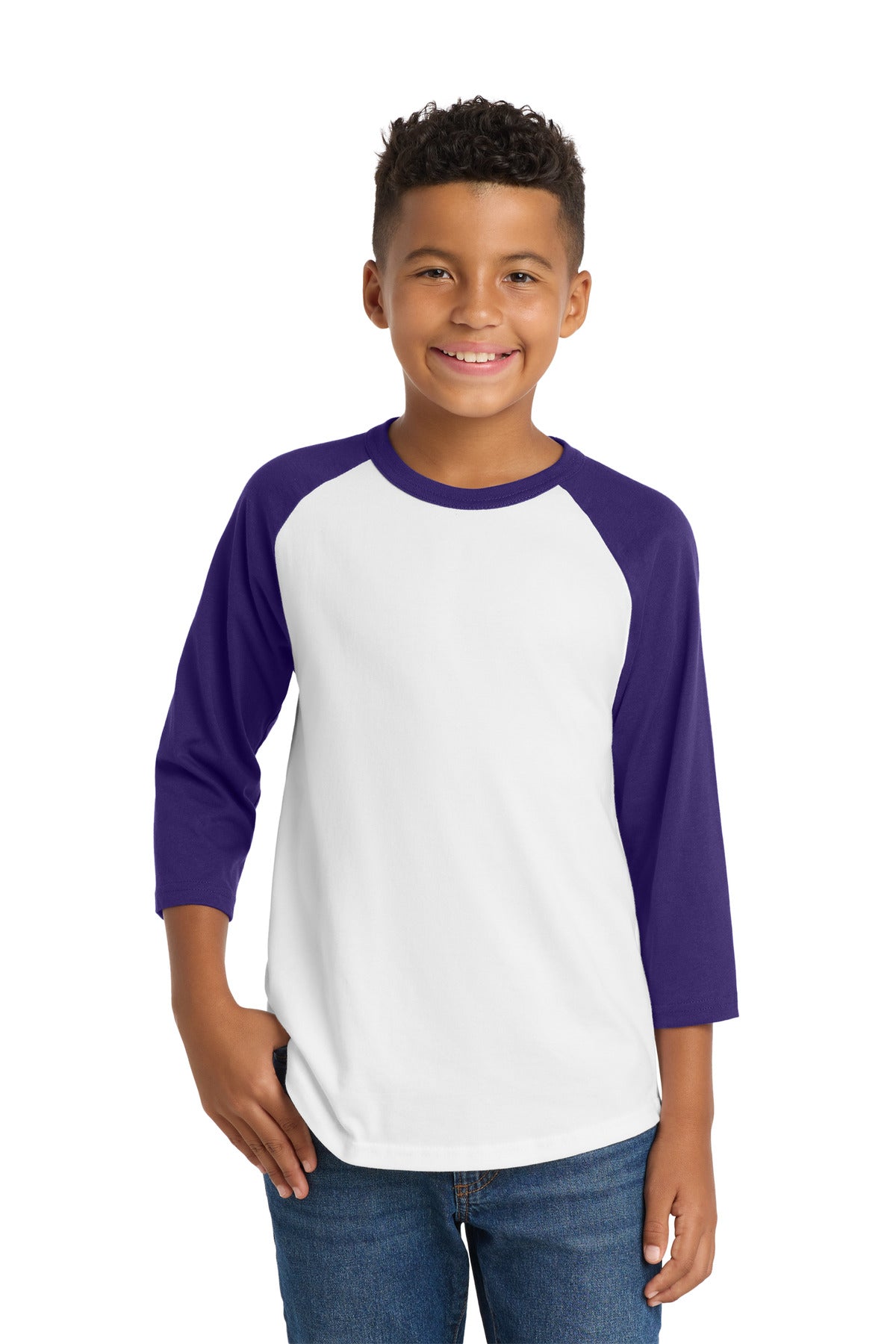 Sport-Tek ®  Youth Colorblock Raglan Jersey.  YT200