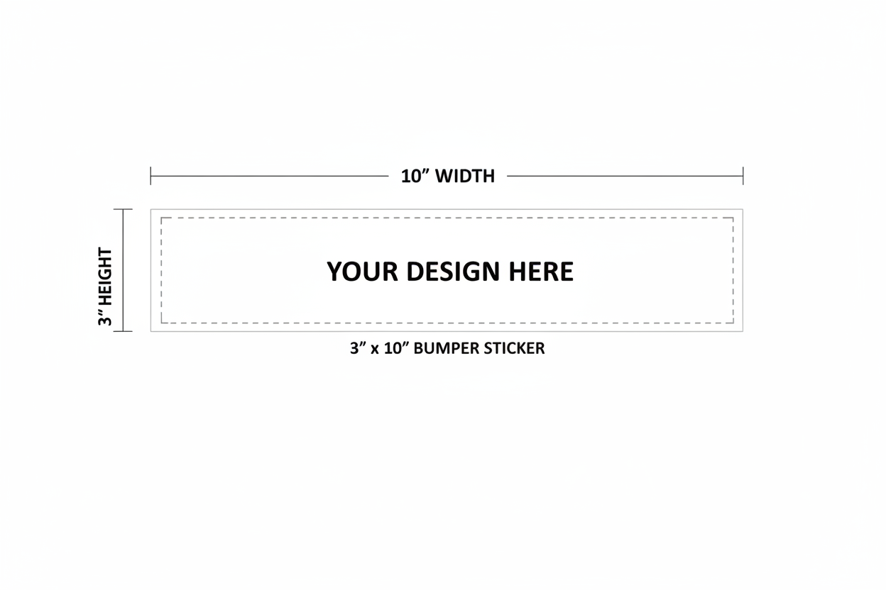 bumper sticker proof with 3x10 measurements 