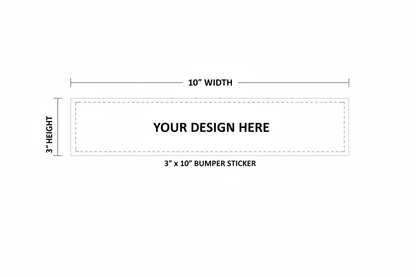 bumper sticker proof with 3x10 measurements 